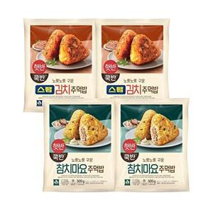 [CJ제일제당][T] 햇반스팸김치주먹밥X2+참치마요주먹밥X2
