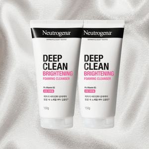 뉴트로지나클렌징폼 딥클린포밍클렌저 미백 브라이트닝 150ml 2개