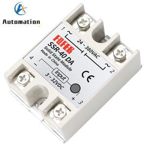 1pcs SSR-40DA 솔리드 스테이트 릴레이 모듈 3-32V DC 입력 24-380VAC
