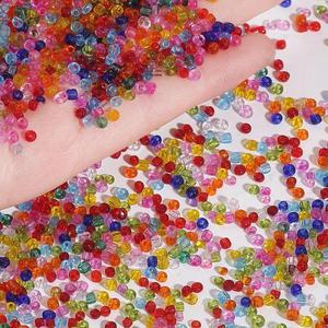 비즈 2/3/4mm 투명 유리 쌀 구슬 Artware 장식 목걸이 팔찌 DIY 쥬얼리 만들기 약 15 그램/가방 150/500/10