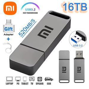 Xiaomi 16TB 플래시 드라이브 2TB USB 3.2 고속 전송 금속 유형 C 플래시 SSD 휴대용 미니 펜 드라이브 메