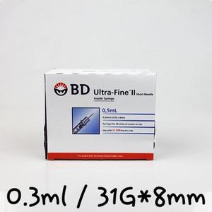인슐린주사기 100개입 0.3ml 31GX8mm 멸균 펜니들