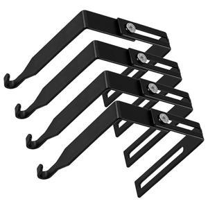 문걸이행거 4pcs 메탈 고리 37 55mm 가변  도어 캐비닛 옷걸이 블랙 홈 스토리지 모자 옷장 코트에 대 칸막