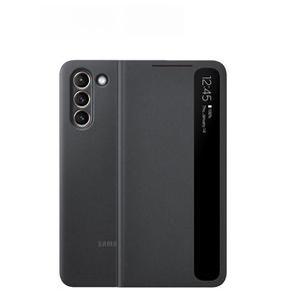호환 삼성 갤럭시S21 플러스 울트라 케이스 5G 클리어 뷰 커버 스마트 소프트 블랙 가죽