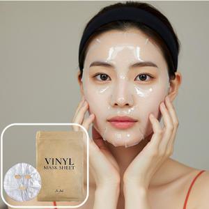 비닐마스크팩 얼굴비닐팩 100매 일회용 시트 보습 수분 미백 커버 시트지