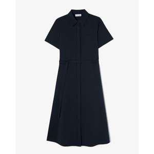 매장정품 라코스테 LACOSTE 여성 25SS 린넨 반팔 셔츠 드레스 EF219E-55G HDE 다크네이비 591976