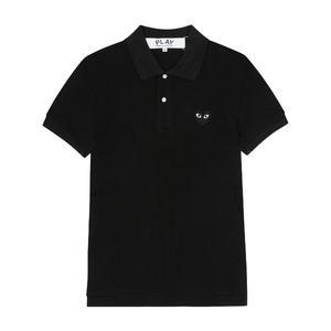 [꼼데가르송] AX-T066-051 1 PLAY 플레이 블랙 하트 와펜 폴로 공용 반팔티