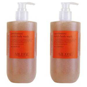 밀로베 단감 BODYCARE 스크럽 바디워시 장미 앤 우디향 2개 500ml