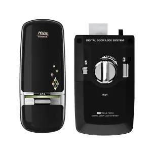 현관문 보조키 번호 디지털 도어락 MI-350K (블랙/와인레드)