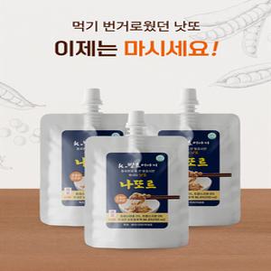 프리미엄 마시는 낫또, 국내산콩 100% 서리태와 대두를 두 번 발효시킨 나또르 100ml 30포 1박스