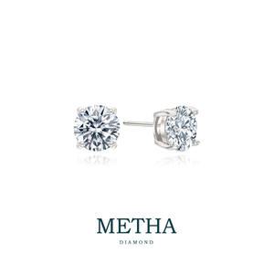 메타다이아몬드 실버925 1캐럿 모이사나이트 귀걸이 1종(총 2.0ct)