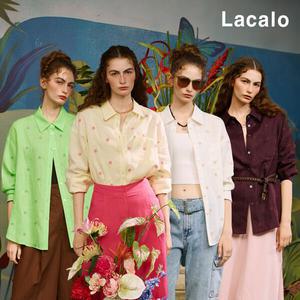 [Lacalo] 라칼로 25SS 프렌치린넨100% 데이지 자수 셔츠 1종