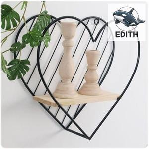 하트형 미니 벽선반 인테리어 소품 수납 선반 (WFH4DNI)