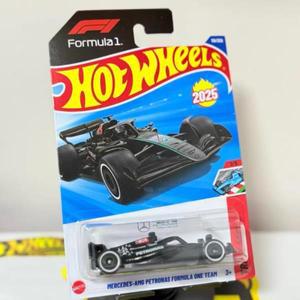 오리지널 핫휠 자동차 2025J F1 페트로나스 레이싱 1/64 레이싱 다이캐스트 자동차 장난감 합금 소재 자동