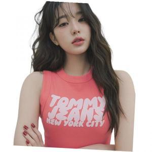 타미힐피거 TOMMY HILFIGER JEANS [원영착장]스트레치 버블 탱크탑 (T32F1TTO32TWT1XI2) T32F1TTO32TWT1XI2