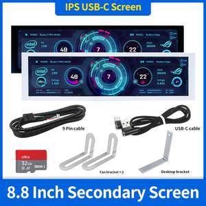 8.8 인치 IPS USB 보조 화면 유형-C PH 인터페이스 Turing 스마트 스크린 CPU GPU RAM 컴퓨터 모니터 TURZX