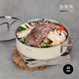 [BRK] 노르딕 통5중 전골냄비 28cm 크림 화이트