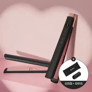 [JMW 본사직영] 플랫핑크 슬림핏 세라믹 코팅열판 프리볼트 판고데기 SW3A01MA+안전캡+파우치