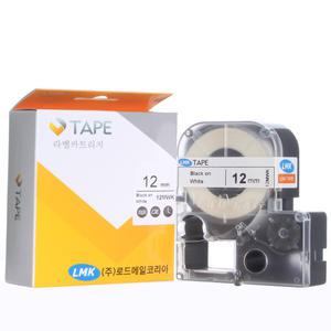 LMK 라벨테이프 라벨지 12MWK (흰색바탕/검정글씨)