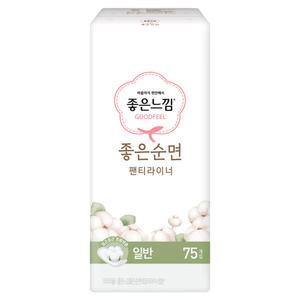 좋은느낌 좋은순면 데일리라이너 일반 75개입 1팩