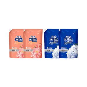 피죤 고농축 시그니처 섬유유연제 리필, 1.6L, 라피에스타, 2개 + 아이스플라워, 2개