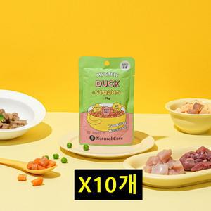네츄럴코어 주식 마이스튜치킨 오리야채 70g X10개 강아지 주식파우치