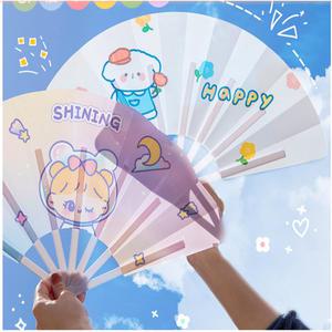캐릭터부채(접이고급형) 개별비닐포장제품 캐릭터 여름엔 니가최고 어린이날선물