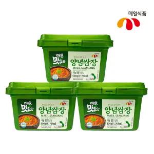 [매일식품] 생마늘을 갈아 넣은 맛있는 양념 쌈장 500g 3개