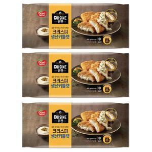 동원 퀴진 크리스피 생선커틀렛, 400g, 3개