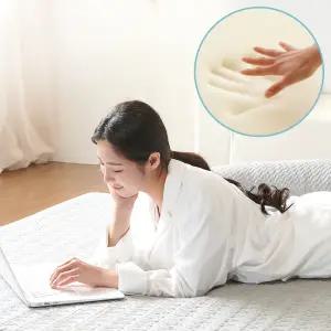 바치고 토퍼 프리미엄 매트리스 두꺼운 푹신한 메모리폼 침대위 슈퍼싱글