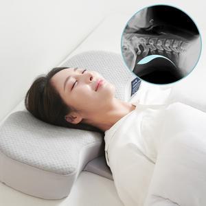 바치고 경추베개 거북목 일자목 목디스크 옆으로자는 낮은 코골이 방지 배게
