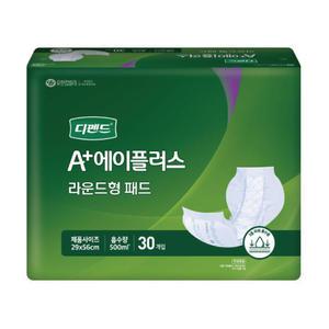 디펜드 에이플러스 속기저귀 성인용 라운드형 패드 30매 1팩 25096