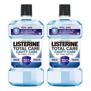 NEW 충치케어 리스테린 토탈케어 캐비티케어 마일드 구강청결제 1000ml 2개