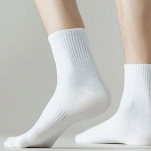 여성 남성 이중바닥 골프 스포츠 뒤틀림방지 중목양말 4켤레