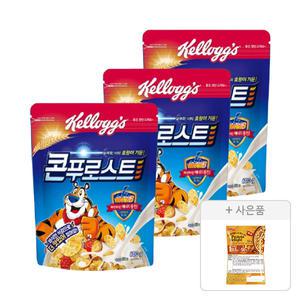 켈로그 콘푸로스트 600g, 3개+증정(카라멜&피칸 프로틴 딜라이트 50g, 1개)
