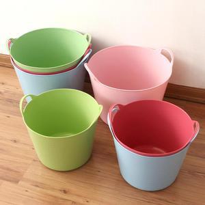 파스텔 소프트 세탁 빨래 바구니 25L 3개