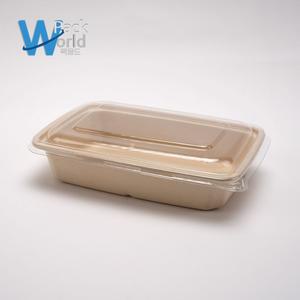[L_T]&[B8581] / 펄프용기 사각볼 30온스 투명PET 뚜껑 세트