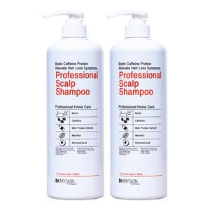 (두개) 비오틴 카페인 프로틴 프로패셔널 스칼프 탈모 샴푸 대용량 1000ml/맥주효모/바이오틴/