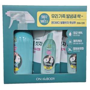 온더바디 발을씻자 풋샴푸 프레시민트 510ml+리필500ml X 2개