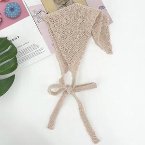 [기타]데조디 부클니트 끈 모자 여성 썸머 보닛 삼각 귀여운