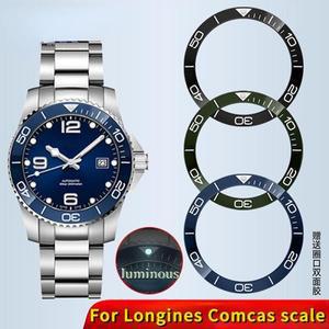 Longines 컴캐스트용 세라믹 베젤 삽입 다이얼, 블루 그린 블랙 발광, L3 스케일 외부 링, 39 41mm 시계 L3