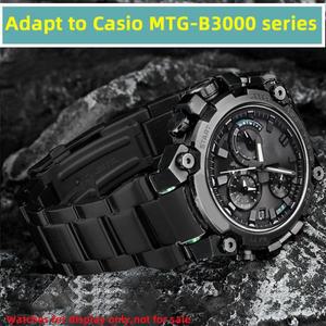 남성용 MTG-B3000 Mod 시계 밴드, 금속 스트랩, 도구 포함 Casio G-SHOCK MTG B3000 스테인레스 스틸