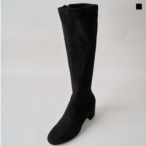 미르바네스슈즈 스웨이드 통굽 롱부츠_7cm