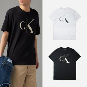 [Calvin Klein ]캘빈클라인 남여공용 모노그램 빅로고 반팔티셔츠