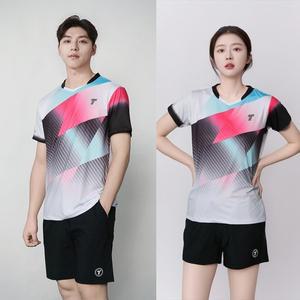 [트라이온] 2025 배드민턴 경기용 스피어 반팔 티셔츠 남성 여성