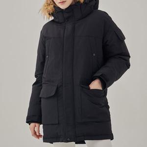 [루페코리아] 하프 패딩 자켓 글레이셔 베이 후드분리 남여공용 DW890 블랙