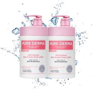 [온더바디] 온더바디 퓨어더마 마일드 모이스처 베이비 파우더향 바디로션 1000ml 2개
