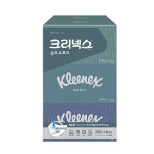[크리넥스] 유한킴벌리 크리넥스 실크소프트 미용티슈 250매 6입SH