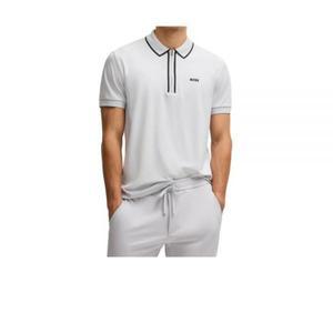 [휴고보스]그린 25SS Stretch-cotton polo shirt with contrast stripes   129029036