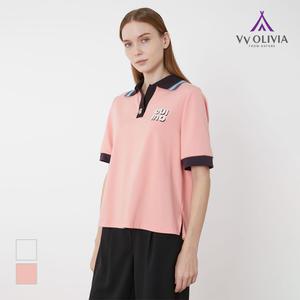 [비비올리비아] 자수패치 카라 탑_VVCAS3M4281